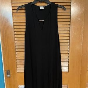 Soma Casual Black Dress w/gold jewel on neckline Size: M